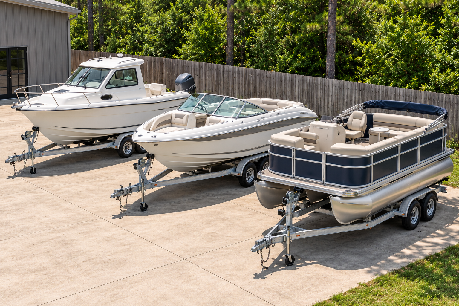 Boat and trailer storage at FreeUp Storage in St. Marys, GA
